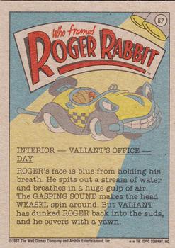 1987 Topps Who Framed Roger Rabbit #62 Damp But Undaunted! Back