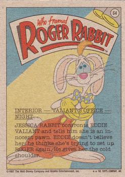 1987 Topps Who Framed Roger Rabbit #64 Jessica Meets Valiant in His Office Back