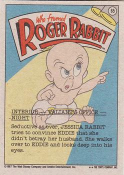 1987 Topps Who Framed Roger Rabbit #65 I'm Not That Kind of Toon! Back
