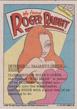 1987 Topps Who Framed Roger Rabbit #67 Those Luscious, Luminous Lips! Back