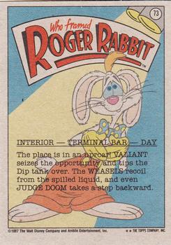 1987 Topps Who Framed Roger Rabbit #73 Gangway!! Back