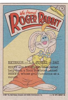 1987 Topps Who Framed Roger Rabbit #74 Talk About a Getaway Car! Back