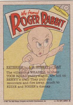 1987 Topps Who Framed Roger Rabbit #77 Bang! Bang!! Bang!!! Back