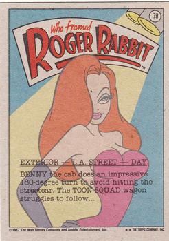 1987 Topps Who Framed Roger Rabbit #79 A Narrow Escape! Back