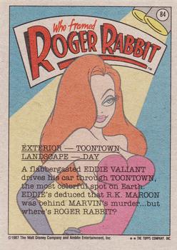1987 Topps Who Framed Roger Rabbit #84 Another World ... Back