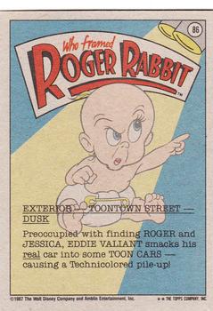 1987 Topps Who Framed Roger Rabbit #86 Toontown Pile-Up! Back
