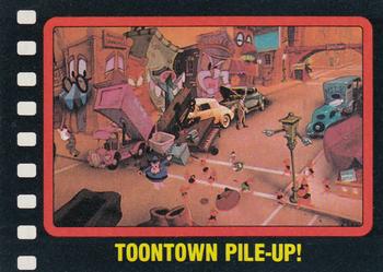 1987 Topps Who Framed Roger Rabbit #86 Toontown Pile-Up! Front