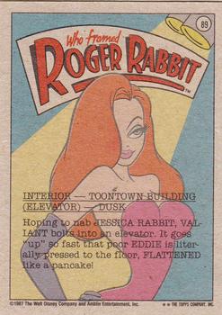 1987 Topps Who Framed Roger Rabbit #89 Eddie's Hard-Pressed! Back