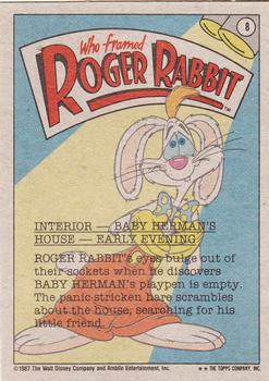 1987 Topps Who Framed Roger Rabbit #8 Yyyooooooowwwwwww!!! Back