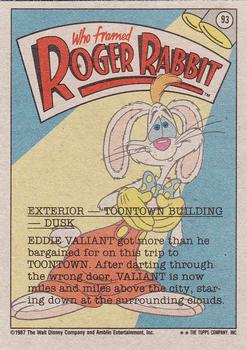 1987 Topps Who Framed Roger Rabbit #93 Above It All! Back