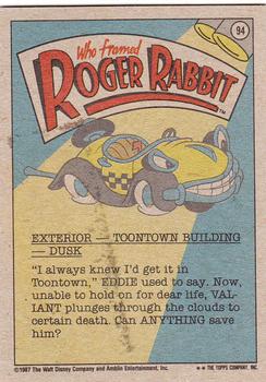 1987 Topps Who Framed Roger Rabbit #94 The Fall of Eddie Valiant Back