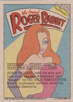 1987 Topps Who Framed Roger Rabbit #95 Perilous Plunge! Back