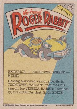 1987 Topps Who Framed Roger Rabbit #97 Someone's Tailin' Me ... Back