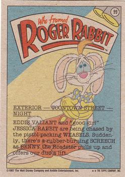 1987 Topps Who Framed Roger Rabbit #99 Aided by a Car-Toon! Back
