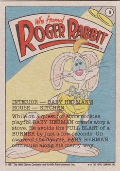 1987 Topps Who Framed Roger Rabbit #9 Baby on the Burners! Back