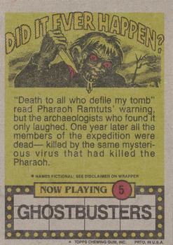 1988 Topps Fright Flicks #5 I Visit My Dentist Once a Year...Unfortunately, He Died! Back