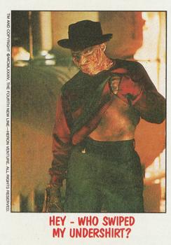 1988 Topps Fright Flicks #18 Hey - Who Swiped My Undershirt? Front