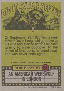 1988 Topps Fright Flicks #24 Well I'll Be a Monkey's Uncle...Oh Yeah, I Am. Back