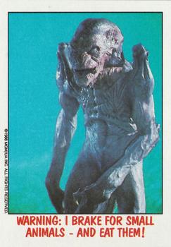1988 Topps Fright Flicks #28 Warning: I Brake for Small Animals - And Eat Them! Front