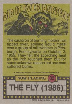 1988 Topps Fright Flicks #32 Hello, I'm from Acme Pest Control! Back