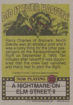 1988 Topps Fright Flicks #33 Oh No - Now I'll Need to Buy New Gloves! Back