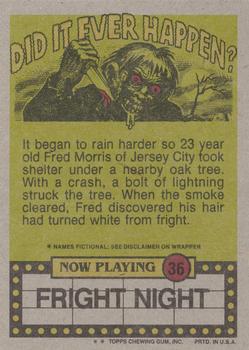 1988 Topps Fright Flicks #36 What Do You Mean? I Just _Had_ a Manicure! Back