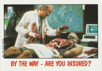 1988 Topps Fright Flicks #42 By the Way - Are You Insured? Front