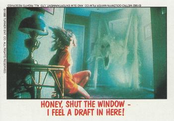 1988 Topps Fright Flicks #43 Honey, Shut the Window - I Feel a Draft in Here! Front