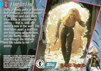 1996 Topps Barb Wire #12 A Room With A View Back
