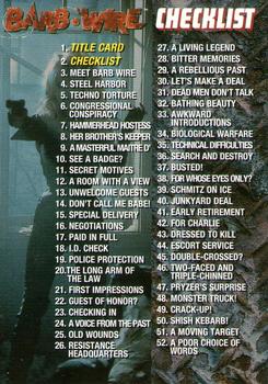 1996 Topps Barb Wire #2 Checklist Front