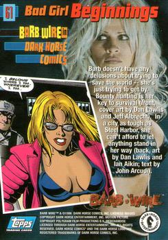 1996 Topps Barb Wire #61 Barb doesn't have any delusions ... Back