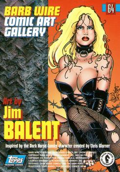 1996 Topps Barb Wire #64 Art by Jim Balent Back