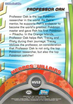 2000 Topps Pokemon TV Animation Edition Series 3 #HV12 Professor Oak Back