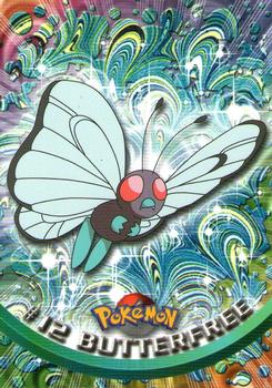 1999 Topps Pokemon TV Animation Edition Series 1 - Black Topps Logo #12 Butterfree Front