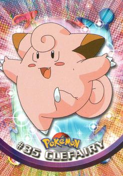 1999 Topps Pokemon TV Animation Edition Series 1 - Black Topps Logo #35 Clefairy Front