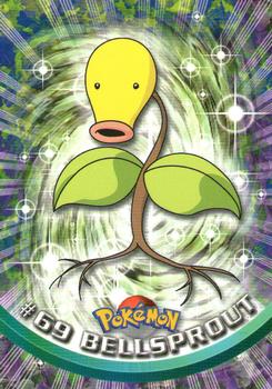 1999 Topps Pokemon TV Animation Edition Series 1 - Black Topps Logo #69 Bellsprout Front