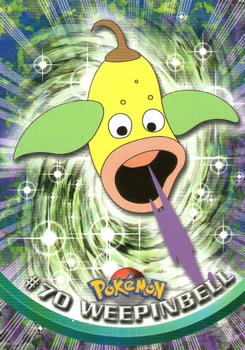 1999 Topps Pokemon TV Animation Edition Series 1 - Black Topps Logo #70 Weepinbell Front