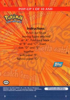 2000 Topps Pokemon TV Animation Edition Series 3 - Pop Ups #1 Ash Back