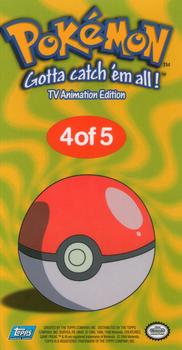 1999 Topps Pokemon TV Animation Edition Series 1 - Oversized Tin Topper #4 Charmander Back