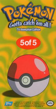 1999 Topps Pokemon TV Animation Edition Series 1 - Oversized Tin Topper #5 Meowth Back