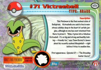 1999 Topps Pokemon TV Animation Edition Series 1 #71 Victreebell Back