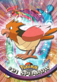 1999 Topps Pokemon TV Animation Edition Series 1 - Red Topps Logo #21 Spearow Front