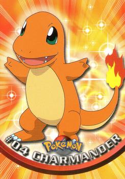 1999 Topps Pokemon TV Animation Edition Series 1 - Red Topps Logo #4 Charmander Front