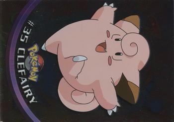 1999 Topps Pokemon TV Animation Edition Series 1 - Blue Topps Logo Foil #35 Clefairy Front