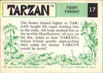 1966 Banner Tarzan #17 Fiery Finish Back