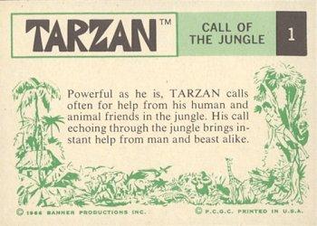 1966 Banner Tarzan #1 Call of the Jungle Back