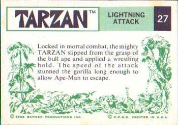 1966 Banner Tarzan #27 Lightning Attack Back