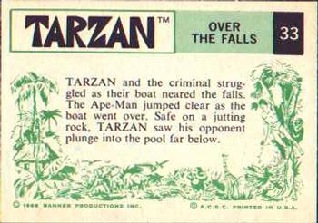 1966 Banner Tarzan #33 Over the Falls Back