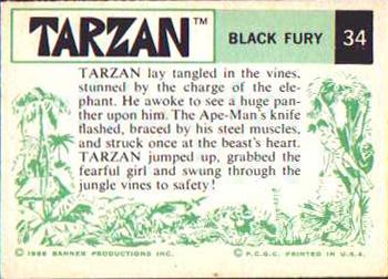 1966 Banner Tarzan #34 Black Fury Back