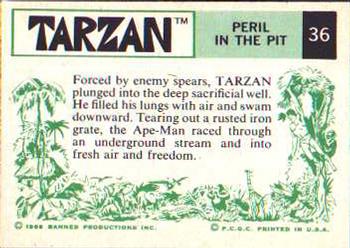 1966 Banner Tarzan #36 Peril in the Pit Back